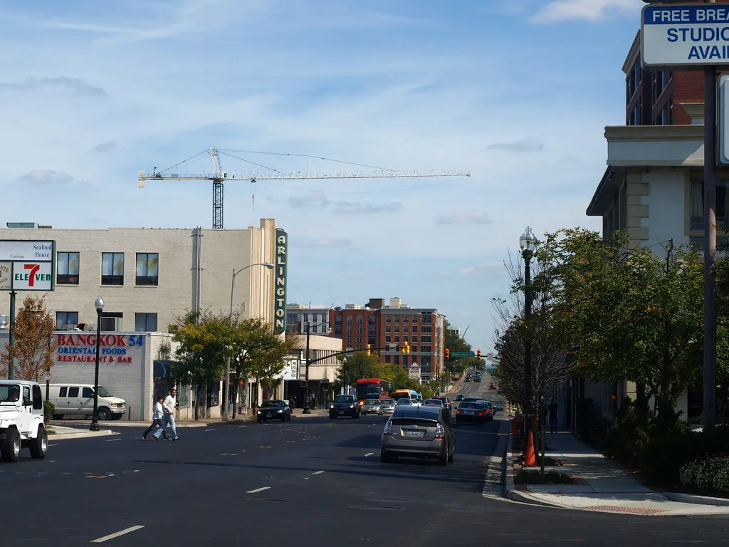 Looking down Columbia Pike