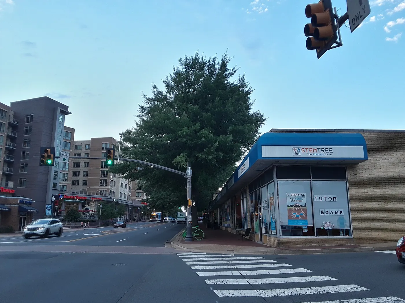 Storefronts along Broad Street in downtown Falls Church