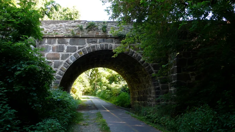 A stone bridge on the W&OD Trail at Clarke's Gap, west of Hamilton